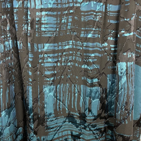 Chico’s Burnout Brynn maxi skirt blue black size 0 - Picture 4 of 11